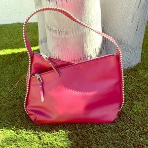Burgundy mauve handbag